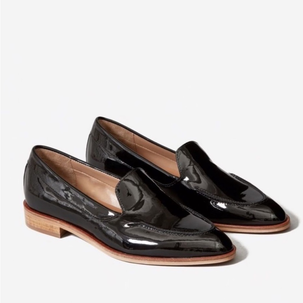 NEW Everlane The Modern Loafer in Black Patent Leather, Oxfords, size 10